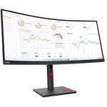 Lenovo ThinkVision T34w-30 34in Class Webcam UW-QHD Curved Screen LED Monitor - 21:9 - Raven Black - 34in Viewable - Vertical Alignment (VA) - WLED Backlight - 3440 x 1440 - 16.7 Millio