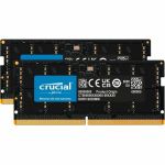 Crucial CT2K48G56C46S5 96GB Kit DDR5 SO-DIMM 2 x 48 GB 5600MHz PC4 44800 CAS Latency 46 1.10V on-die ECC - black