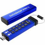 iStorage datAshur PRO+C 128GB | Secure USB Type-C Memory Stick | FIPS 140-3 Level 3 pending | PIN protected | Type C-A adapter included. - 128 GB - USB 3.2 (Gen 1) Type C - 310 MB/s Rea