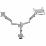 Amer Mounts HYDRA2GPT Mounting Arm for Monitor  Notebook - Matte Silver - 2 Display(s) Supported - 17in to 32in Screen Support - 19.84 lb Load Capacity - 75 x 75  100 x 100 - VESA Mount