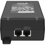 AXIS TU8004 PoE Injector - 120 V AC  230 V AC Input - 57 V DC Output - 1 x RJ-45 Input Port(s) - 1 x RJ-45 Output Port(s) - 90 W - Black