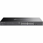 TP-Link Omada 18-Port Gigabit Smart Switch with 16-Port PoE+ - 16 Ports - Manageable - Gigabit Ethernet - 10/100/1000Base-T  1000Base-X - 2 Layer Supported - Modular - 2 SFP Slots - 181