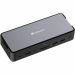 Verbatim USB-C &trade;Pro Docking Station 15-in-1 - 256GB Vi3000 SSD - for Monitor/Headphone/Speaker - Charging Capability - Memory Card Reader - SD  microSD - USB Type C - 8K @ 30Hz -