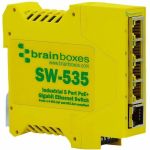 Brainboxes SW-535 Ethernet Switch - 5 Ports - Gigabit Ethernet - 10/100/1000Base-T - TAA Compliant - 2 Layer Supported - 5.50 W Power Consumption - 90 W PoE Budget - Twisted Pair - PoE