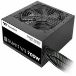 Thermaltake Smart W3 SP3-700AH2NLW 700W Power Supply - Black - Internal - 120 V AC  230 V AC Input - 3.3 V DC  5 V DC  12 V DC  -12 V DC  5 V SB Output - 700 W - Active PFC - 1 +12V Rai