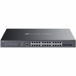 TP-Link 24-Port Gigabit and 4-Port 10GE SFP+ L2+ Managed Switch with 16-Port PoE+ & 8-Port PoE++ - 24 Ports - Manageable - Gigabit Ethernet  10 Gigabit Ethernet - 10/100/1000Base-T  100