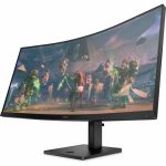 HPI SOURCING - NEW 34c 34in Class UW-QHD Curved Screen Gaming LED Monitor - 21:9 - 34in Viewable - Vertical Alignment (VA) - Edge LED Backlight - 3440 x 1440 - 16.7 Million Colors - Fre