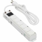 Eaton Tripp Lite Series Safe-IT UL 1363A Medical-Grade Power Strip for Patient Care Vicinities  6 Hospital-Grade Outlets  Load Monitor  Safety Covers  Antimicrobial  7 ft. (2.1 m) Cord