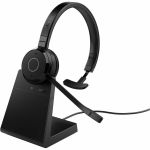 Jabra Evolve 65 TE Headset - Mono - Wireless - Bluetooth - 100 ft - 20 Hz - 20 kHz - Over-the-head  On-ear - Monaural - Supra-aural - Electret Condenser  Uni-directional Microphone