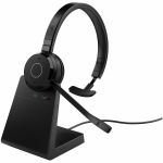 Jabra Evolve 65 TE Headset - Microsoft Teams Certification - Mono - Wireless - Bluetooth - 98.4 ft - 20 Hz - 20 kHz - Over-the-head  On-ear - Monaural - Supra-aural - Electret Condenser