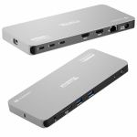 Plugable Thunderbolt 4 Dock for Quad Monitors 100W  Thunderbolt Docking Station - Connects up to Four 4K Monitors for Windows and Mac Laptops  2x HDMI  4x Thunderbolt 4/USB C  Driver Re