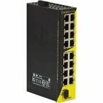 Brainboxes SW-7717 Ethernet Switch - 16 Ports - Gigabit Ethernet - 10/100/1000Base-T  1000Base-X - TAA Compliant - 2 Layer Supported - 1 SFP Slots - 7.50 W Power Consumption - Twisted P