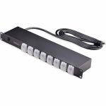 StarTech.com 8-Outlet Horizontal Rack Mount PDU  1U Power Strip  Outlet On/Off Switches  15A Circuit Breaker  8ft/2.4m Cord  NEMA 5-15P/R - StarTech.com 8-Outlet Horizontal Rack Mount P