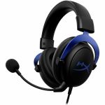 HyperX Cloud Gaming Headset (Black-Blue) - Stereo - Mini-phone (3.5mm) - Wired - 41 Ohm - 15 Hz - 25 kHz - Over-the-head  On-ear - Binaural - Circumaural - 4.27 ft Cable - Electret Cond