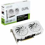 ASUS DUAL-RTX4070S-O12G-EVO-WHITE Dual GeForce RTX 4070 SUPER EVO OC Edition Graphics Card 12GB GDDR6X PCI Express 4.0