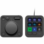 Logitech MX Creative Console  Programmable Keypad With 9 Customizable LCD Keys and Control Dial for Graphic Design  Video Editing  Photography  use with Adobe  Zoom  Spotify and more (G