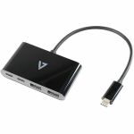 V7 V7UC2A2CHUB-BLK USB Hub - USB Type C - 640 MB/s - Smartphone  Notebook - 4 USB Port(s) - PC  Mac