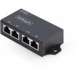 StarTech.com 2-Port PoE+ Injector  10/100/1000Mbps  PoE/PoE+ (802.3af/802.3at)  30 Watt  1Gbps Ethernet  Wall Mountable  Unmanaged - 2-Port multi-speed PoE+ injector; Unmanaged inline i