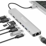 Plugable USB C Hub Multiport Adapter (9-in-1) 140W Power Delivery Charging  4K 60Hz HDMI - 10Gbps USB-C and USB-A  Ethernet  SD | For USBC  USB4  Thunderbolt MacBook  Windows  Chromeboo