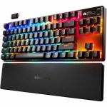 SteelSeries Apex Pro TKL Wireless Gen 3 Gaming Keyboard - Wired/Wireless Connectivity - Bluetooth/RF - 2.40 GHz - USB Type C Interface - RGB LED Media Control Hot Key(s) - Windows 8.1