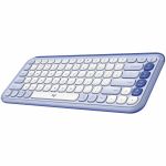 Logitech POP ICON KEYS Wireless Bluetooth Keyboard  Comfortable Typing  Programmable Keys  Easy-Switch Between up to 3 Devices (Lilac & Off-white) - Wireless Connectivity - Bluetooth -