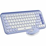 Logitech POP ICON COMBO  Bluetooth Keyboard and Mouse Combo  Comfortable Typing  Programmable Keys and Buttons  Quiet Clicks (Lilac & Off-white) - Wireless Bluetooth 5.1 Keyboard - Off