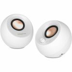 Creative Pebble Pro 2.0 Portable Bluetooth Speaker System - 10 W RMS - White - Desktop - 80 Hz to 20 kHz