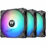 Thermaltake LE120 ARGB Sync PC Cooling Fan (3-Fan Pack) - 4.72in Maximum Fan Diameter - 3 x Fan(s) - 494.5 gal/min Maximum Airflow - 1500 rpm - Hydraulic Bearing - 4 Pin  3 Pin - ARGB L