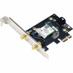 ASUS PCE-BE6500 BE6500 Tri Band PCI-E WiFi 7 (802.11be). Bluetooth 5.4 WPA3 network security OFDMA and MU-MIMO Multi-link