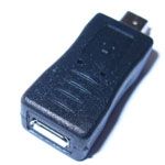 Micro USB Female to Mini 5 Pin USB Male Adapter