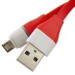 Micro USB Cable w/LED Light 3'(1M) RedSmart Charge (Power Stops After Device Fully Charged)