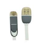 2-in-1 (Micro+Lightning) USB Charging and Data Cab3'(1M) White