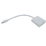 Mini Displayport M to DVI F Adapter White 