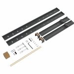 Heckler Design Mounting Rail Kit for Display  Wall Mount - Black Gray - 2 Display(s) Supported - 65in to 75in Screen Support - 300 lb Load Capacity - Powder Coated Steel  Steel