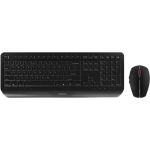 CHERRY GENTIX DESKTOP Wireless Keyboard and Mouse - Full Size Black Battery Status Indicator Symmetrical Mouse