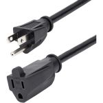 StarTech PAC10115 15ft (4.5m) Power Extension CordNEMA5-15R to NEMA5-15P 13A 125V 16AWG Black