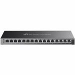 TP-Link Omada 16-Port Gigabit Smart Switch with 8-Port PoE+ - 16 Ports - Manageable - Gigabit Ethernet - 10/100/1000Base-T - 2 Layer Supported - 146.50 W Power Consumption - 120 W PoE B