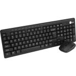 SIIG JK-WR0T12-S1 Standard Size 102Key Wireless Keyboard with 3Button Wireless Optical Mouse Black