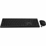 V7 CKW350US 2.4Ghz Wireless Quiet Keyboard and Mouse Combo - US Layout - English (US) - QWERTY - Business - Black - Wireless Connectivity - Full Size - USB Interface - Windows - MacOS -