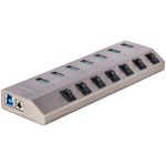 StarTech.com 7-Port Self-Powered USB-C Hub with Individual On/Off Switch  Desktop/Laptop USB-C to USB-A Hub  USB Type C Hub w/Power Supply - 7 port USB 3.2/3.1 Gen 1/3.0 5Gbps hub w/ind