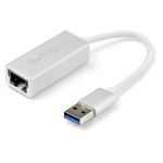 StarTech.com USB 3.0 to Gigabit Network Adapter - Silver - Sleek Aluminum Design Ideal for MacBook  Chromebook or Tablet - Add a Gigabit Ethernet port to your MacBook  Chromebook or tab