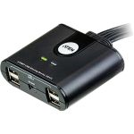 ATEN 4-Port USB Peripheral Sharing Device - USB - 480 MB/s - External - 9 USB Port(s) - 9 USB 2.0 Port(s) - Mac  PC