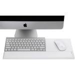 Rain Design mRest Wrist Rest & Mouse Pad - White - Gel-filled wrist rest with lycra material offers superior comfort