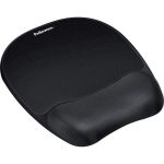 Fellowes Memory Foam Mouse Pad/Wrist Rest- Black - 1in x 7.94in x 9.25in Dimension - Black - Memory Foam - Wear Resistant  Tear Resistant  Skid Proof - 1 Pack