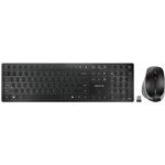 CHERRY DW 9500 SLIM Wireless Desktop with Bluetooth and RF Transmission - USB SX Wireless Bluetooth/RF 4.0 2.40 GHz Keyboard - English (US) - Black  Gray - USB Wireless Bluetooth/RF Mou