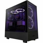 NZXT CC-H52FB-R1 H5 Flow RGB 2024 Mid-Tower Case Black - Perforated Front Panel - Tempered Glass Side Panel