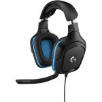 Logitech G432 7.1 Surround Sound Gaming Headset Wired Black/Blue 981-000769