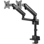 V7 DMPRO2DTA-3N Desk Mount for 2 Monitors Matte Black Up to 32in Screens Supported