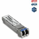 TRENDnet TEG-10GBS20  SFP+ Single Mode LC Module (20km)  Lifetime Protection - For Data Networking  Optical Network - 1 x LC Duplex 10GBase-LR Network - Optical Fiber - 1310 nm - Single