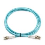 25M (82') Aqua Fiber Patch Cord LC/UPC-LC/UPC MM-OM4 Duplex 3.0mm PVC